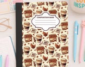 Composition Notebook Cover Printable Coffee Aesthetic Notebook Cover Digital Download School Notebook Cover PNG Composition Book Printable