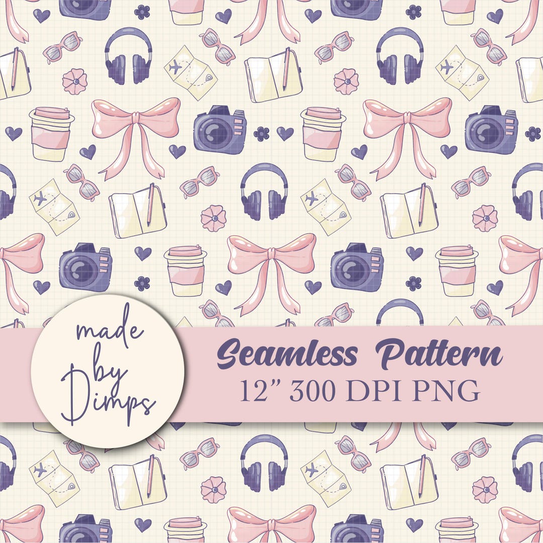 Coquette Seamless Pattern Girly Pink Bow Pattern Seamless File Pink ...