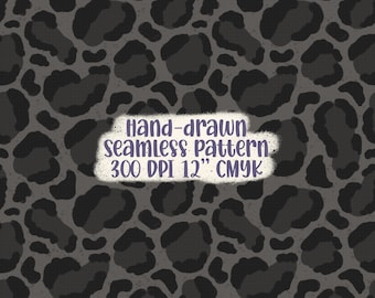 Black Leopard Seamless Pattern Animal Print Cheetah Seamless Repeat Leopard Background Paper Safari Digital Paper Jungle Seamless File PNG