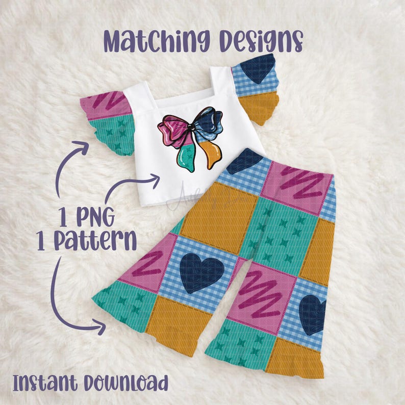 Modello patchwork senza cuciture, motivo trapuntato, design per tessuto, uncinetto senza cuciture, file ricamato, carta digitale Grandmacore, download immediato immagine 1