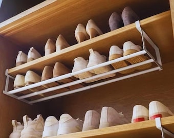 Adjustable Under-Shelf Shoe Rack | Space-Saving Organizer for Kitchen or Closet