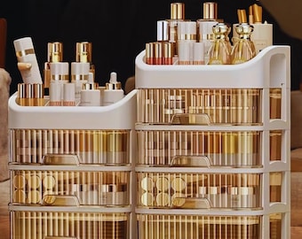 Luxury Multi-Layer Cosmetic Organizer | Transparent Drawer Makeup & Jewellery Storage Box