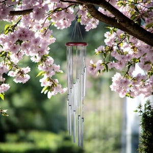 Carillon A Vento In Ceramica Rosa Con Farfalla E Campanella Gialla – Redchocol8