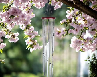 Aluminum Wind Chime: 12-Tube Garden Bells for Home or Memorial