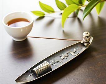 Vintage Fisherman Alloy Incense Holder – Boat Design Aromatherapy Burner