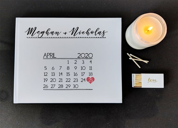 calendar guest book wedding calendar wedding sign in book wedding guest book wedding guestbook unique guest book hardcover guest book guest sign in book wedding
