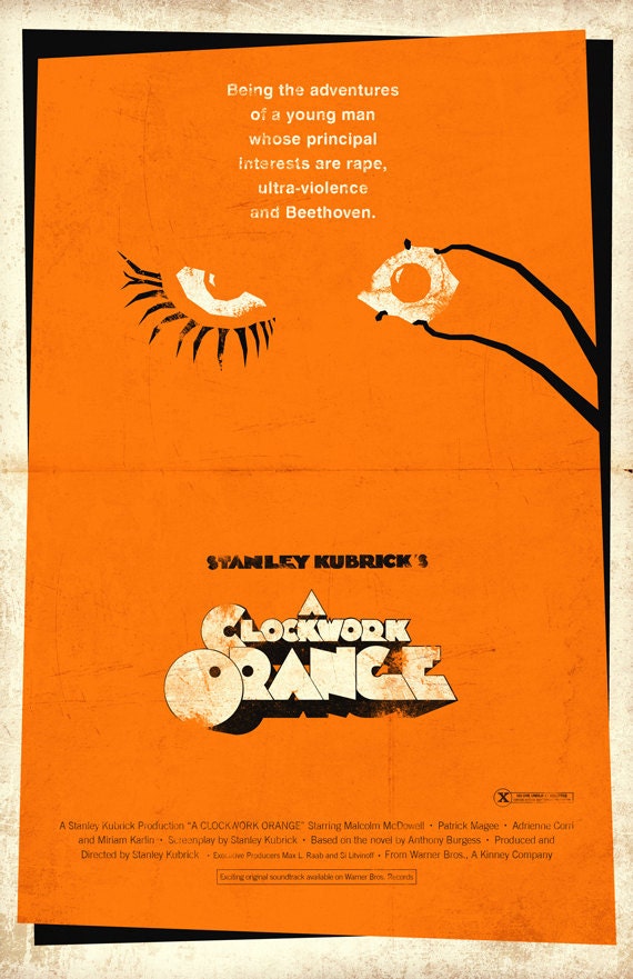 A Clockwork Orange 11x17 Movie Poster - Etsy
