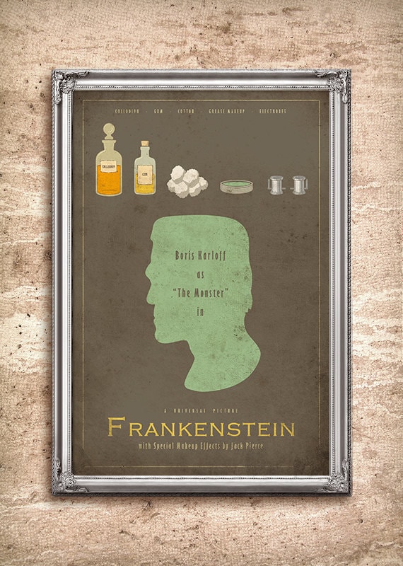 Frankenstein - Universal Monsters Series - 24x36 Movie Poster - Etsy