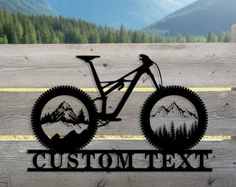 Personalized Bicycle Metal Sign,Custom Bicycle Wall Decor,Metal Garage Sign,Bicycle Gift,Cyclist Gift,Cyclist name Sign,Bicycle Wall Art