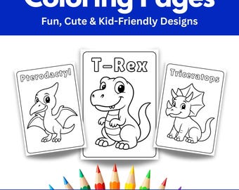 Dinosaur Coloring Pages for Kids – 12 Printable Coloring Sheets