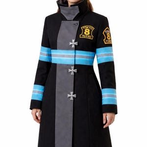 Cappotto da cosplay della Compagnia 8 dei Vigili del Fuoco: uniforme da trincea del soldato di Tokyo