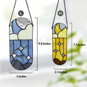 Moon Star Stained Glass Wall Planter, Celestial Propagation Station, Hanging Test Tube Vase, Plant Lover Gift, Home Decor image 12