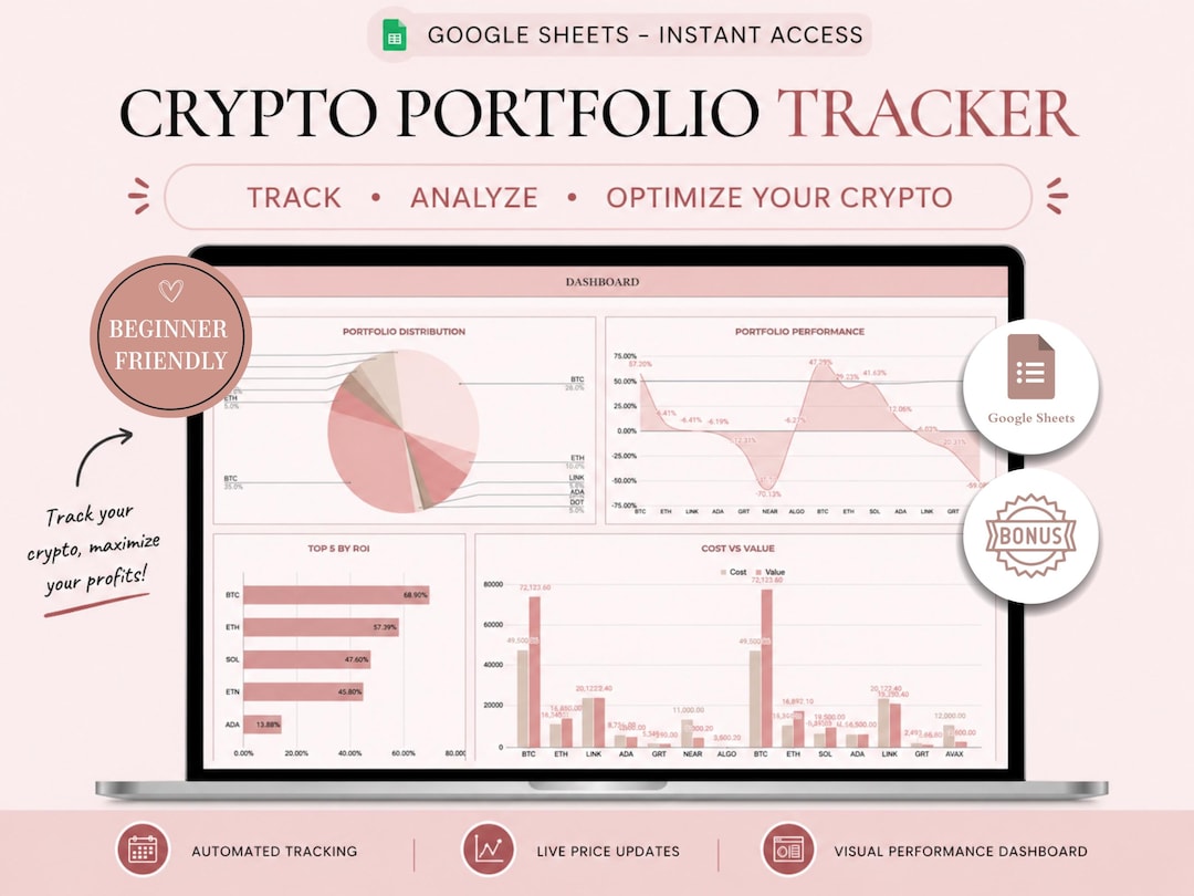 Crypto Investment Tracker Spreadsheet Google Sheets Portfolio Manager ...