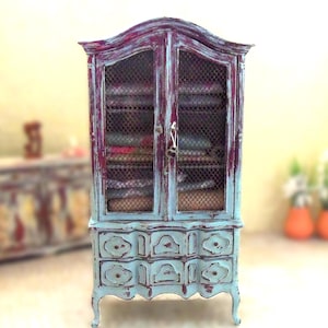 12th scale linen cupboard..OOAK..Artisan..dolls house miniature