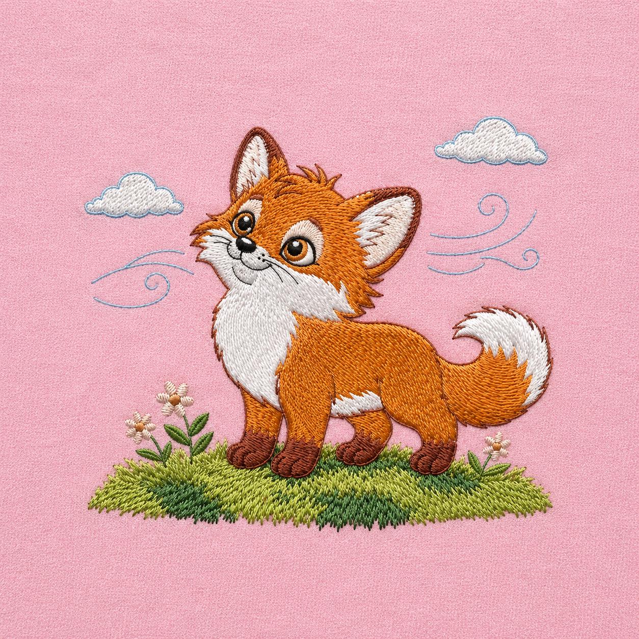 Woodland Fox Embroidery Pattern Instant Download Forest Animal Nature ...