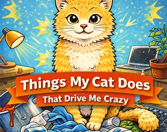 Libro para colorear de gatos divertidos para adultos: 30 páginas imprimibles (descarga digital)