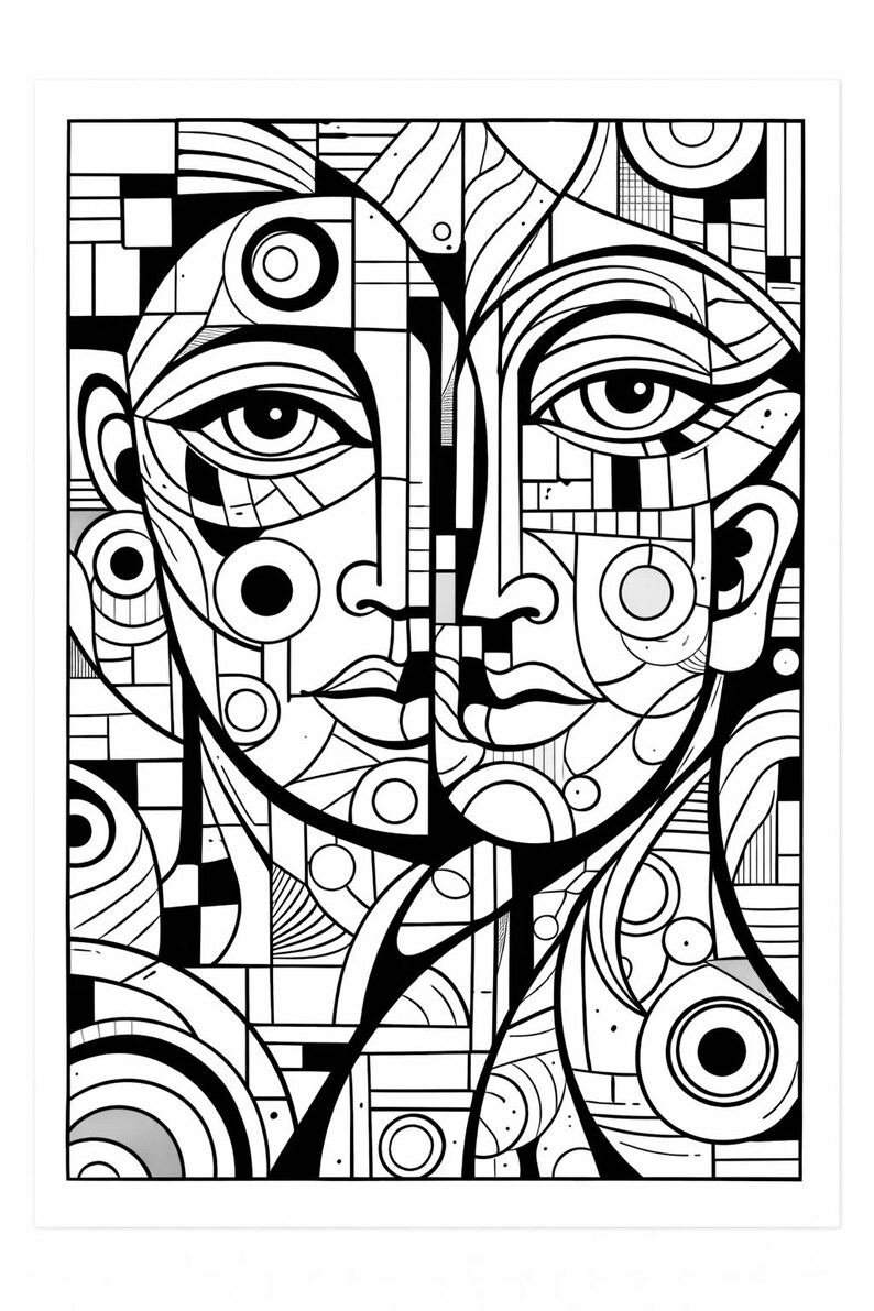 Fragmented Minds Abstract Faces Coloring Pages For Adults 50 Pages Fragmented Minds Abstract Faces Coloring Pages For Adults 50 Pages