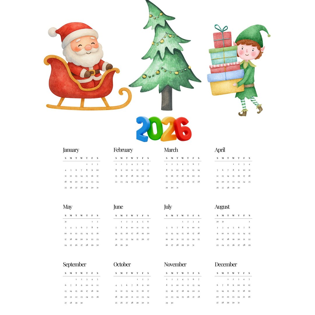 2026 Kawaii Coloring Calendar for Kids – Printable Monthly Pages ...