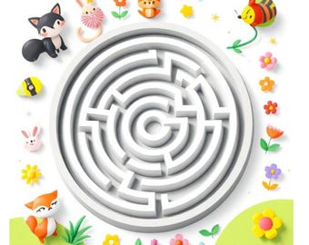 Kids Maze Activity Book | Brain Games (Digital Download)