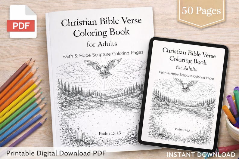 Christian Bible Verse Coloring Pages for Adults | Faith & Hope ...