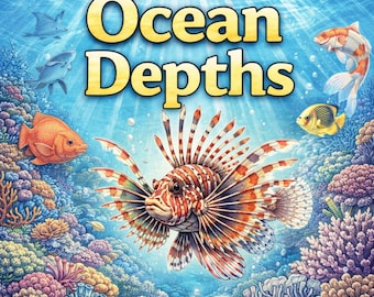 Profundidades del océano: 50 páginas detalladas de peces para colorear para adultos