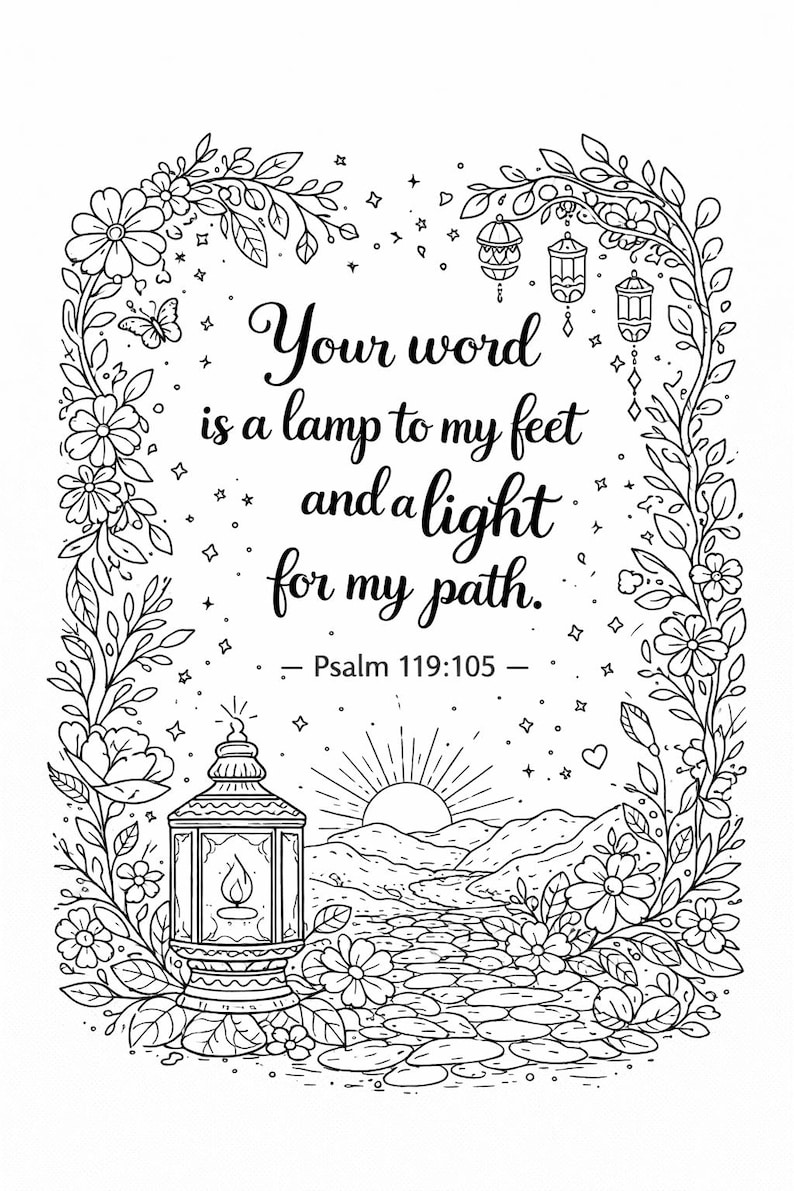Christian Bible Verse Coloring Pages for Adults | Faith & Hope ...