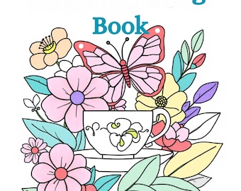 Libro da colorare per anziani / Caratteri grandi / Linee semplici e spesse / PDF stampabile per adulti e anziani