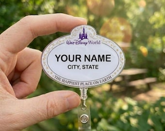 Disney World Disneyland name tag badge reel, Retractable badge reel, Nurse badge reel, Teacher Badge reel, Cute Nurse Gift