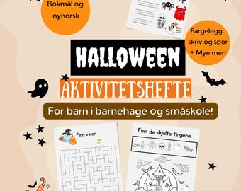 Attività di Halloween per la stalla, il trasporto e le attività ricreative - PDF in norvegese