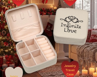 Infinite Love Jewelry Travel Case | Heart Ring Earring Organizer