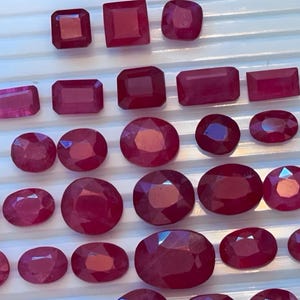 AA+ Natural Red Ruby Gemstone, Faceted Cut Loose Stone, July Birthstone, Pigeon Blood Red, Jewelry Making Supplies
