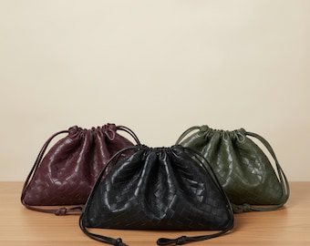 Ręcznie robiona, tkana, damska torebka typu crossbody z owczej skóry, luksusowa torba na ramię do pracy, codzienna, modna torebka na prezent