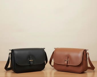 Torebka damska na ramię ze skóry w stylu vintage, mała, minimalistyczna, codzienna, prezent na Dzień Matki, wiosna