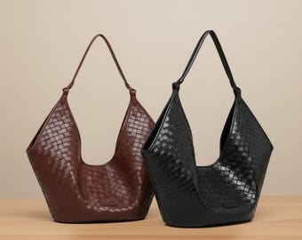 Prawdziwa skórzana torba o dużej pojemności, tkana w stylu western, damska, do pracy i podróży, modny dodatek na prezent