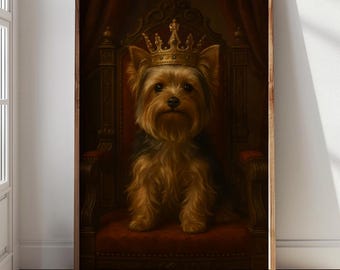 貴族のヨークシャーテリアの版画、ルネッサンス時代の犬の肖像画