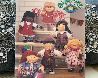 Butterick Cabbage Patch Kids 16” Doll Babies 6 Outfits UNCUT 6436 3720 Sewing Pattern