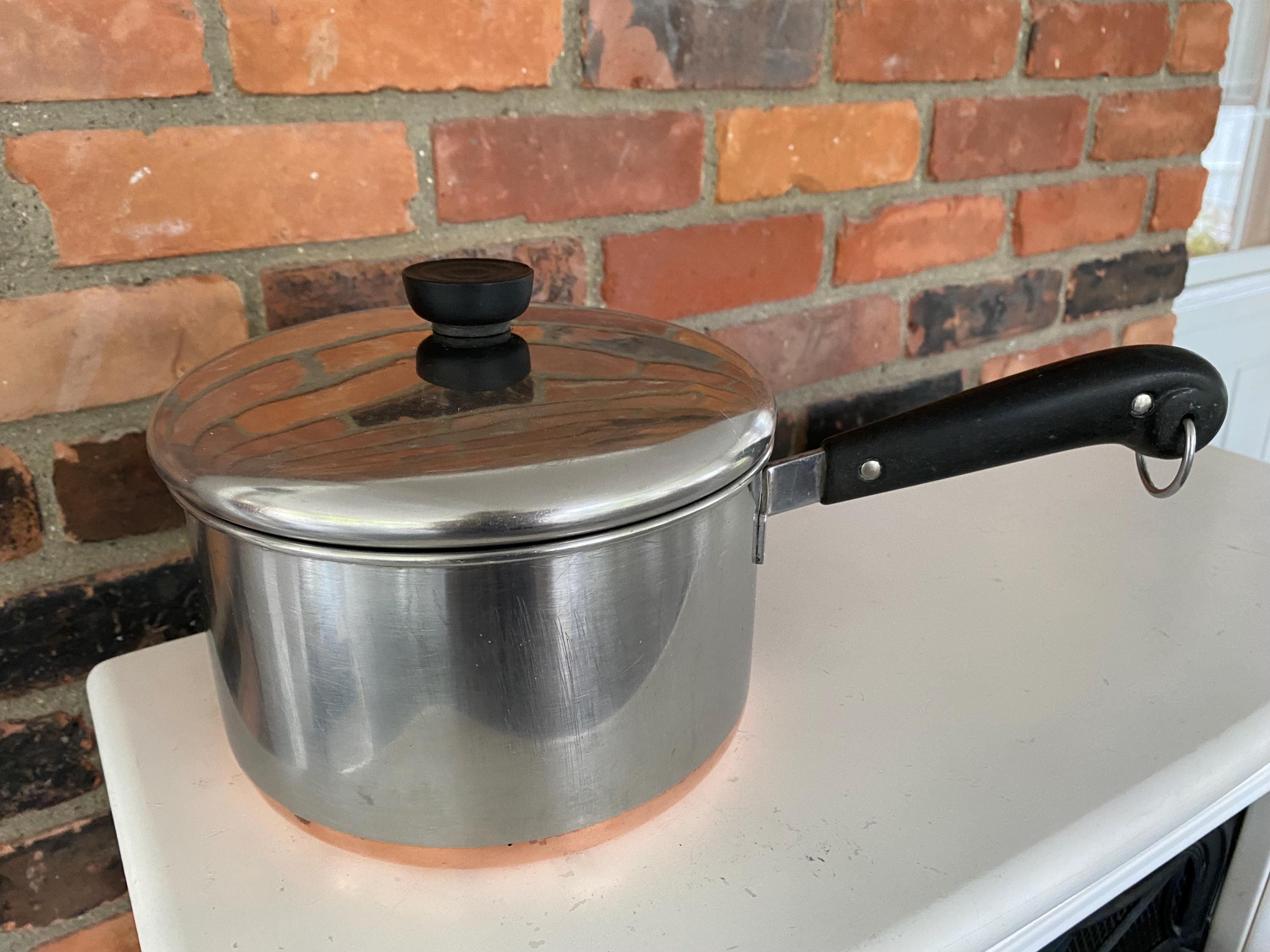 新品未開封Revere Ware ヴィンテージ ステンレス鍋　銅底　蓋付　セット 新品未開封Revere Ware ヴィンテージ ステンレス鍋 銅底 蓋付 セット