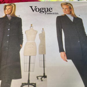 Casaco Vogue Calvin Klein Misses Lined, 2 comprimentos, blusa e calça, molde de costura 2005, tamanho 8, 10 e 12, sem cortes