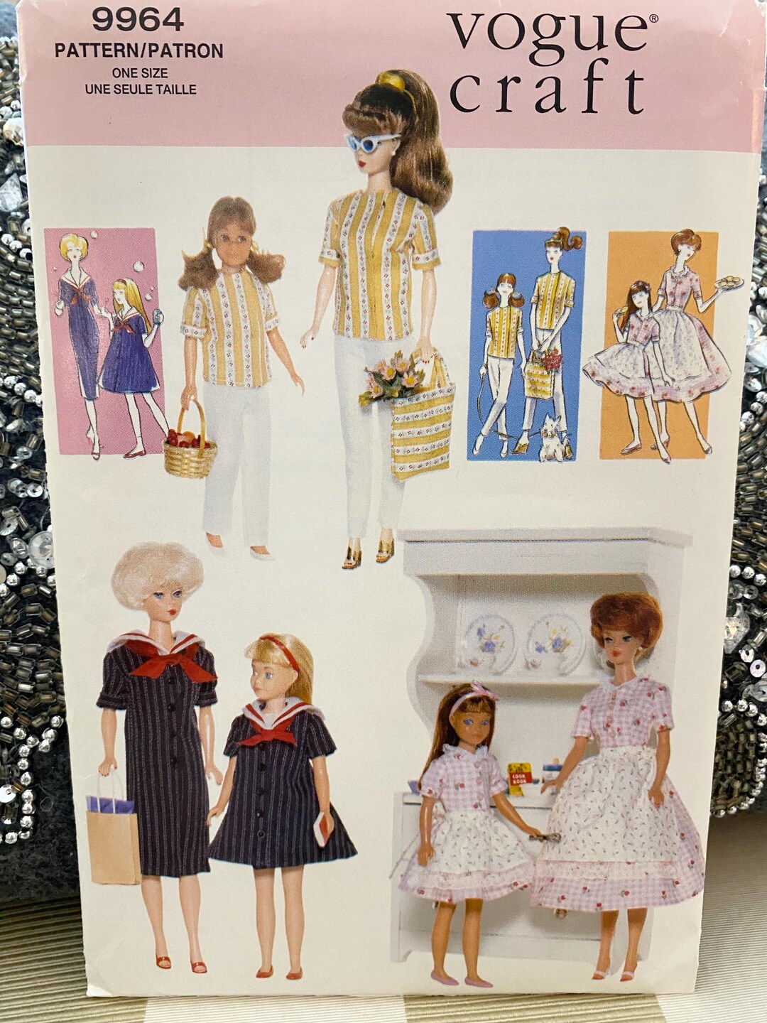 Vogue Doll Clothes 9964 Sewing Pattern 11 1/2 and 9” 50’s/60’s Barbie ...