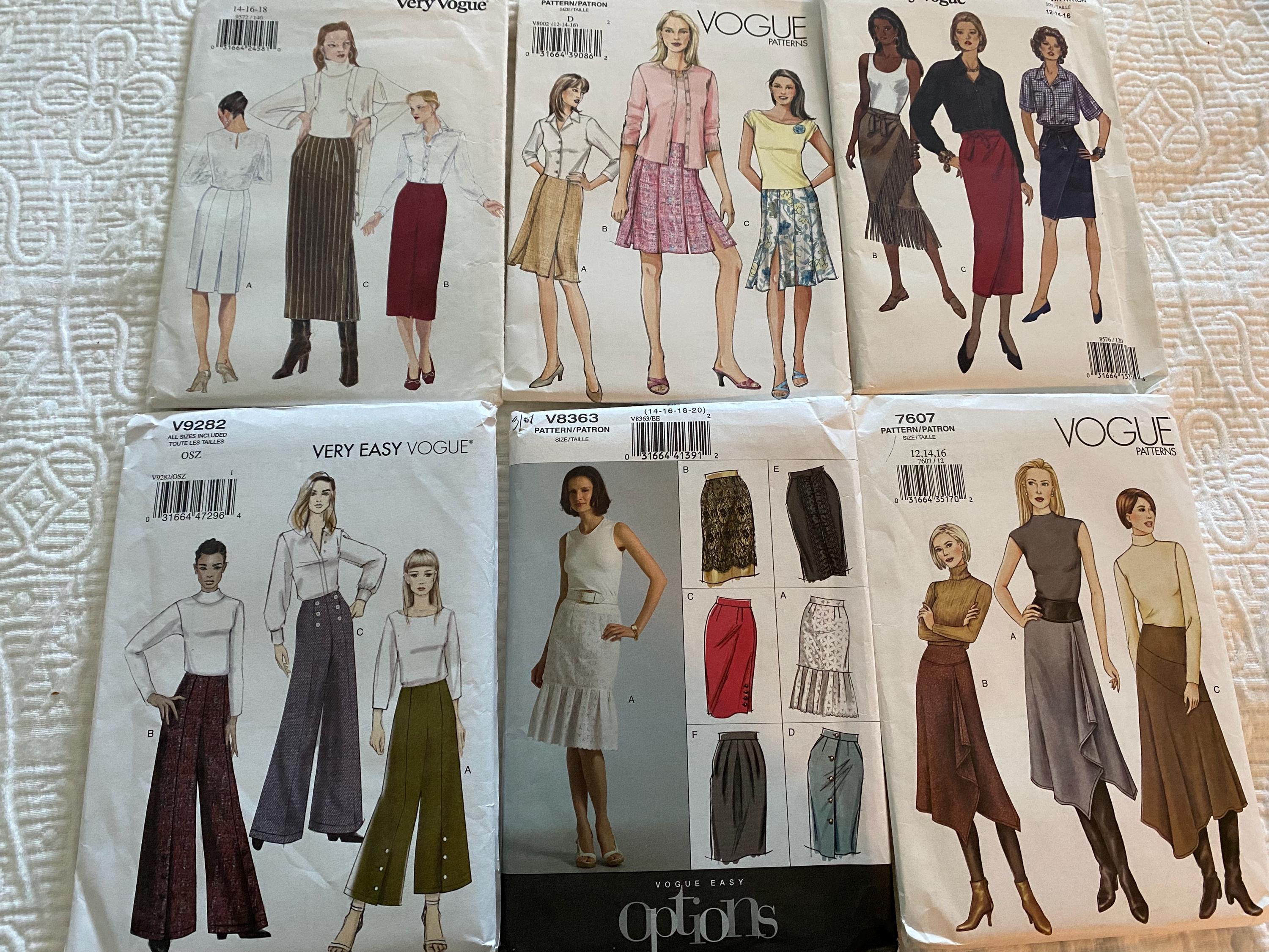 専用 vogue様 U PICK Vogue Straight Flared Wrap Yoked Skirt Pants 9572