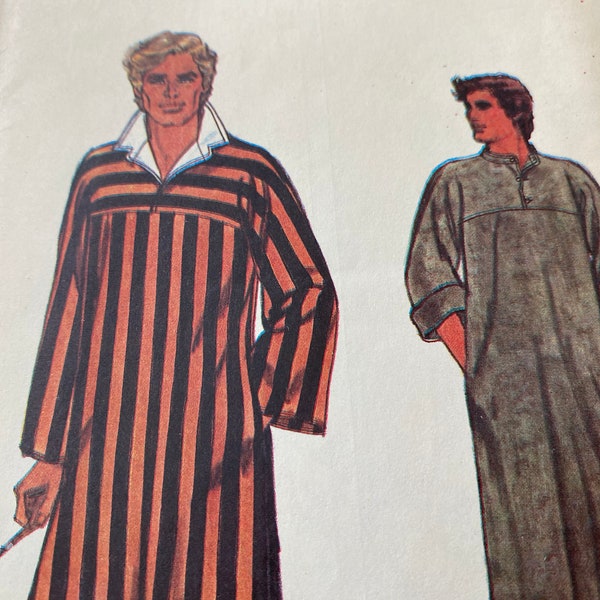Men’s Easy Vogue 70’s Caftan Flowing Robe 7255 Sewing Pattern Size Large  42 - 44