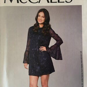 McCall’s Nicole Miller with Flounce Sleeves M0505 Sewing Pattern Size 6 8 12  14 16 18 20 22 UNCUT
