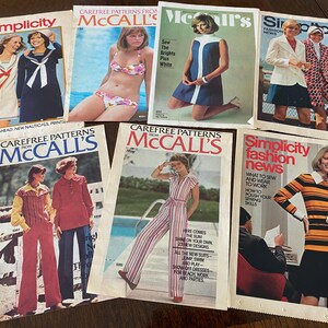 60’s 70’s McCall’s Simplicity Fashion News Booklets Catalog for Patterns