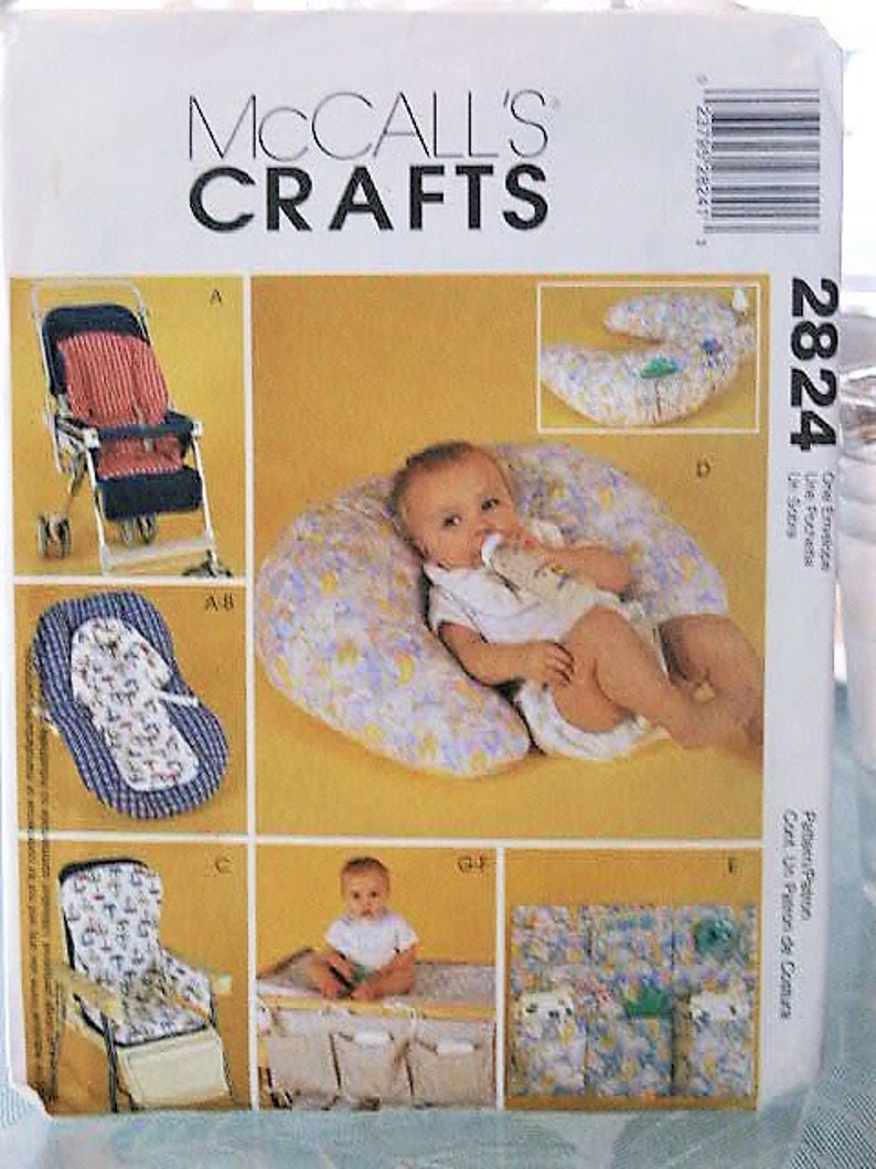 Uncut Mccall S Crafts Baby Things Child Cushions Infant Carrier High Chair Stroller Changing Table Pad Baby Support 2824 Sewing Pattern