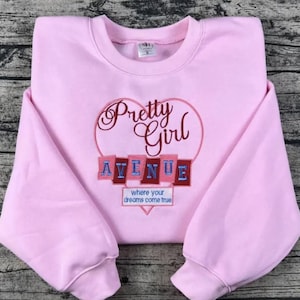 Pretty Girl Avenue SC Embroidered Sweatshirt, Funny Quotes Crewneck, Pretty Girl Avenue Shirt, Embroidered Shirt, Gift For Fan