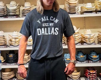 Y'all can kiss my Dallas Shirt Texas Vintage US Sweatshirt Unisex 100% Baumwolle