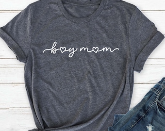 Boy Mom Shirt, Mama of Boys T-Shirt, Cute Mom Life Tee, Christmas Gift for Mom, Trendy Mama Shirt, Boy Mama Tee