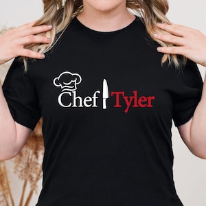 Custom Chef Shirt for Women Men, Personalized Kitchen Shirt, Chef Cooking Shirt, Fathers Day Gift, Housewarming Chef Gift