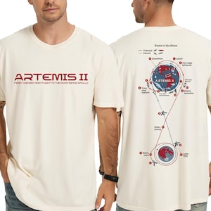 Artemis II Mission T-shirt, Moon Mission Map Shirt, Back to the Moon T-Shirt, Space Program Tee, 2026 Lunar Flight Comfort Colors® Shirt