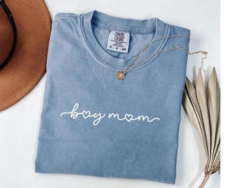 Comfort Colors® Boy Mom Shirt, Mom Life Tee, Mama of Boys Graphic T-Shirt, Mothers Day Gift for Mom, Trendy Mama Shirt, Boy Mama Tee